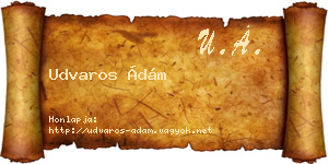 Udvaros Ádám névjegykártya